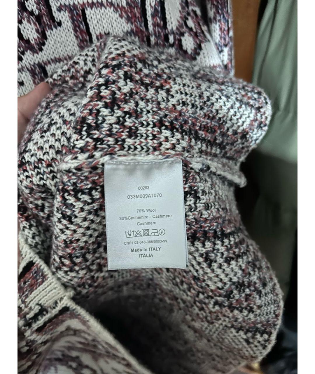 CHRISTIAN DIOR Белый шерстяной джемпер / свитер, фото 3