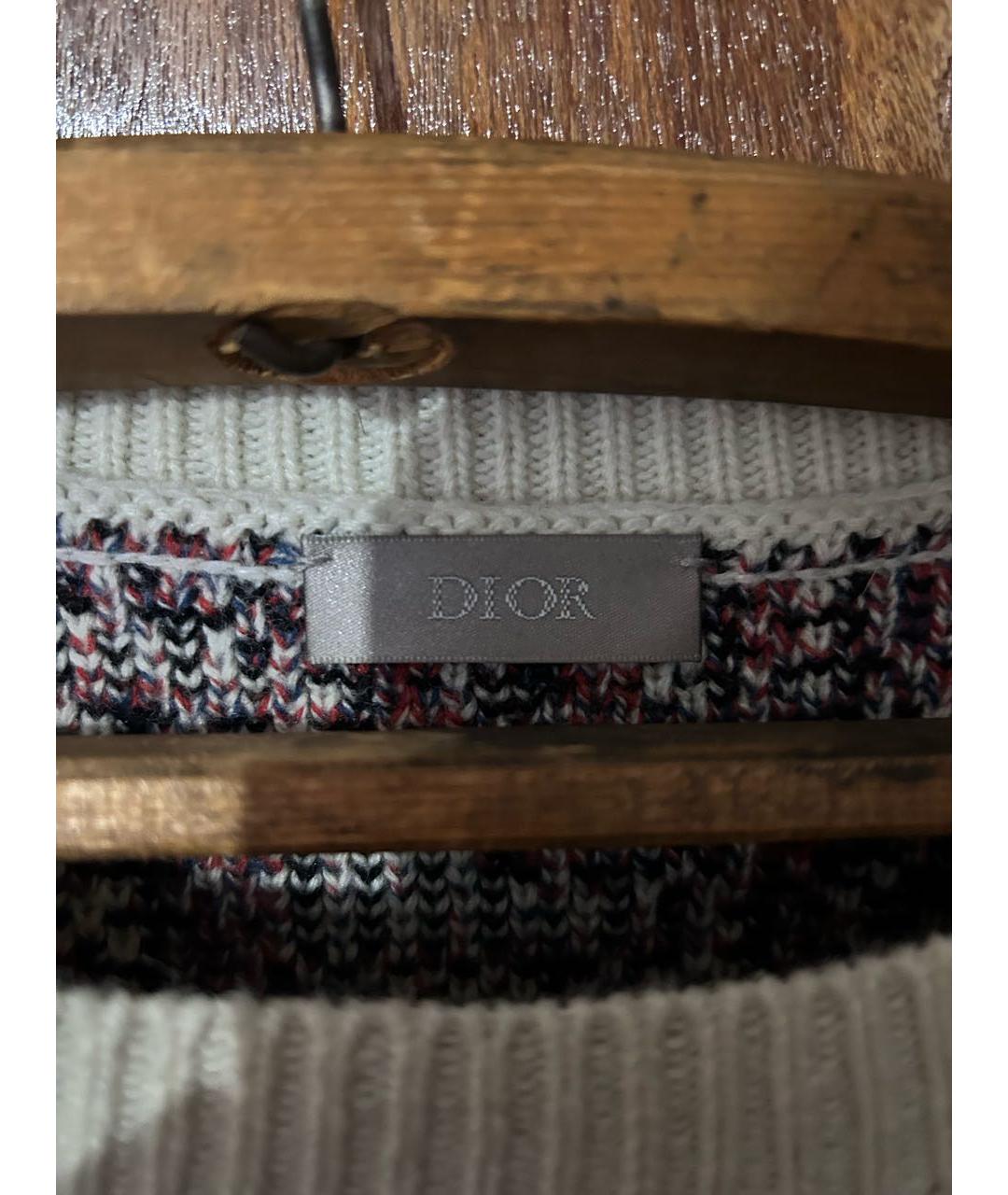 CHRISTIAN DIOR Белый шерстяной джемпер / свитер, фото 2