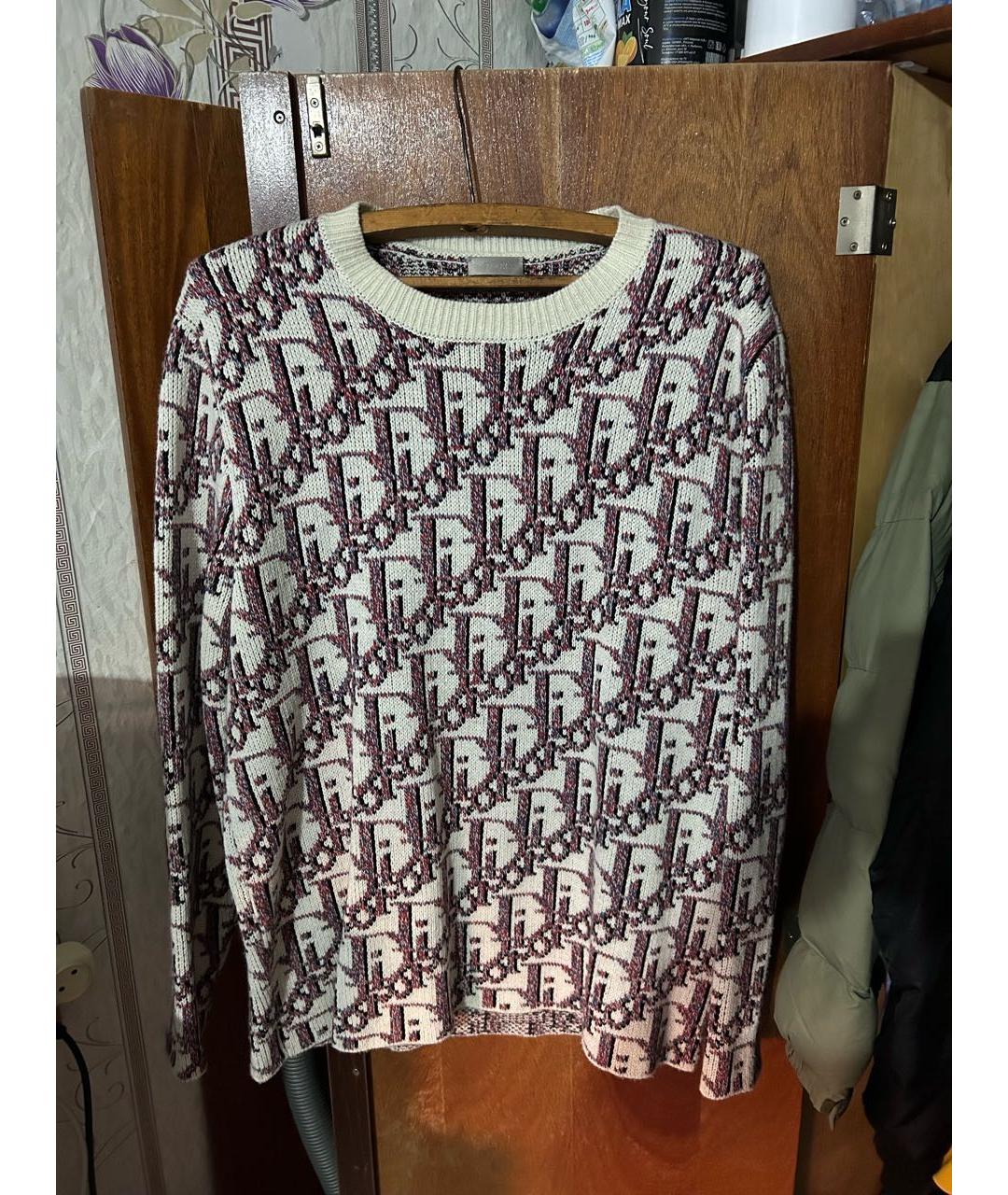 CHRISTIAN DIOR Белый шерстяной джемпер / свитер, фото 4