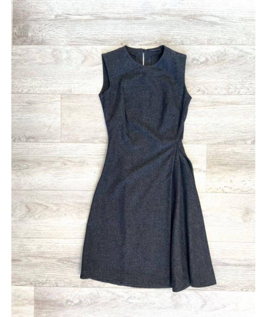 ERMANNO SCERVINO Серое шерстяное повседневное платье, фото 8