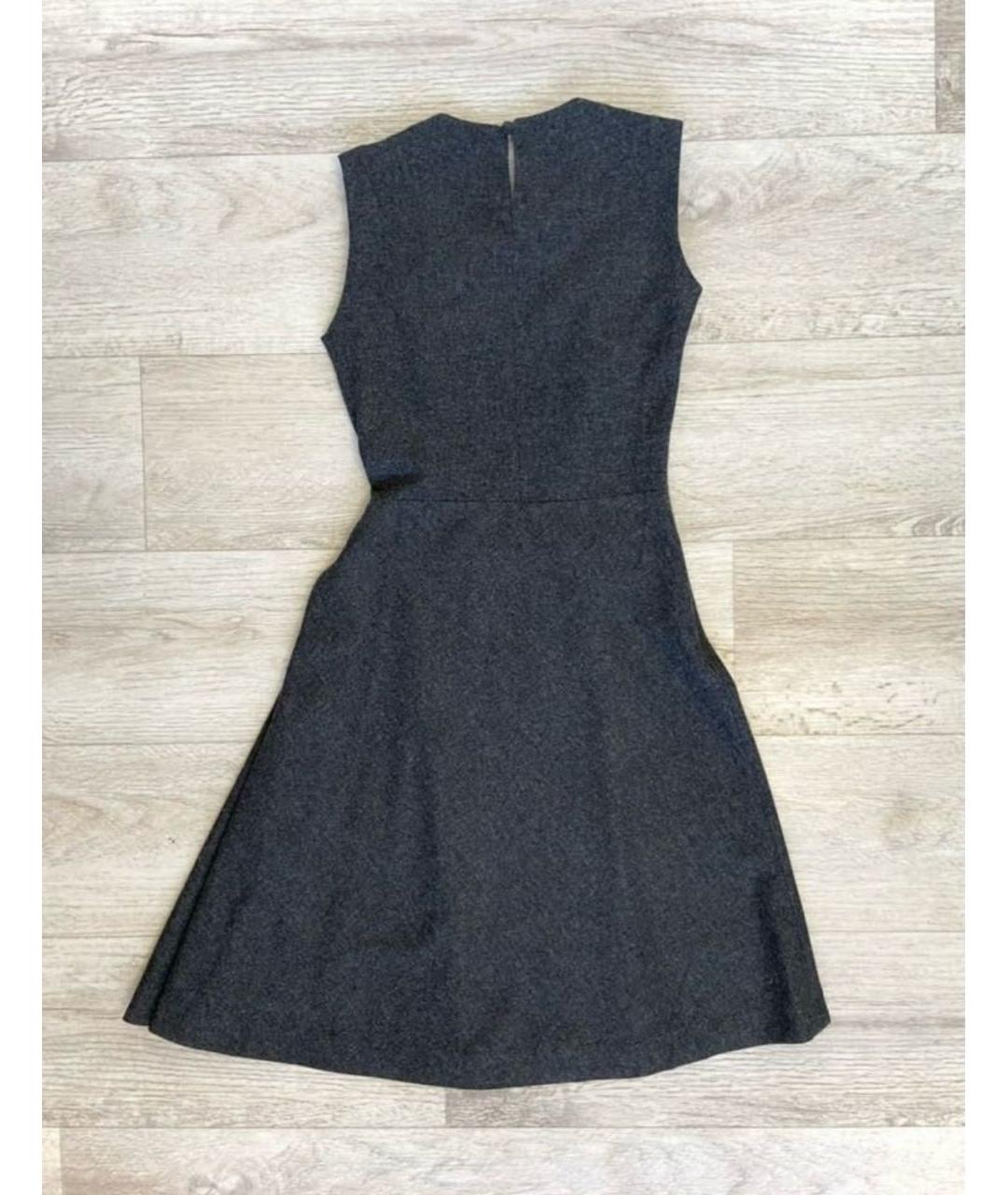 ERMANNO SCERVINO Серое шерстяное повседневное платье, фото 7