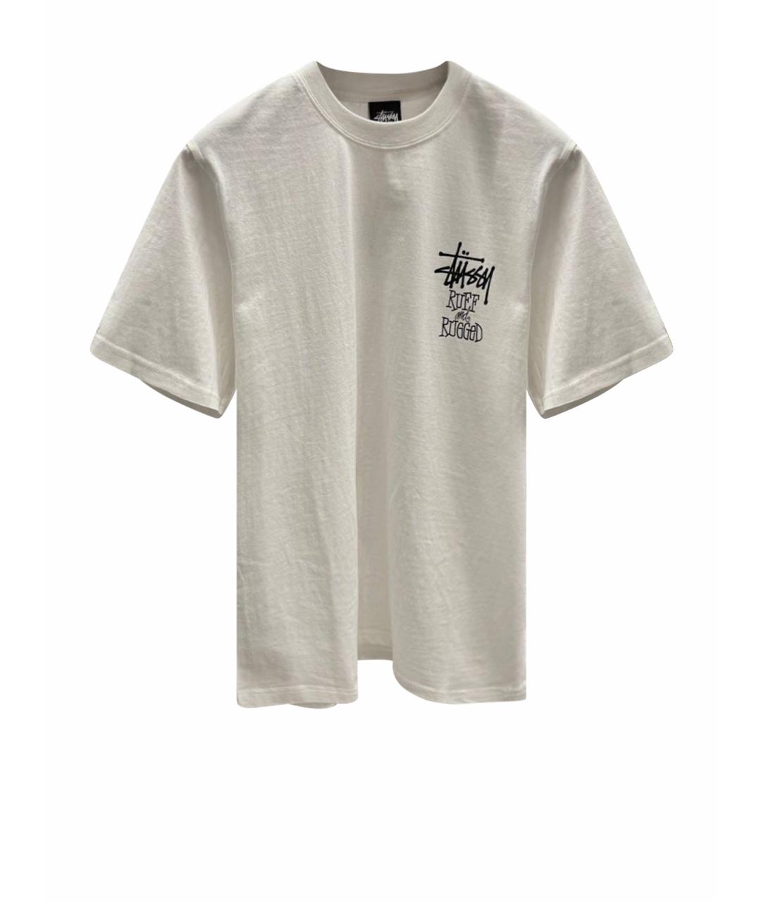 STUSSY Белая хлопковая футболка, фото 1
