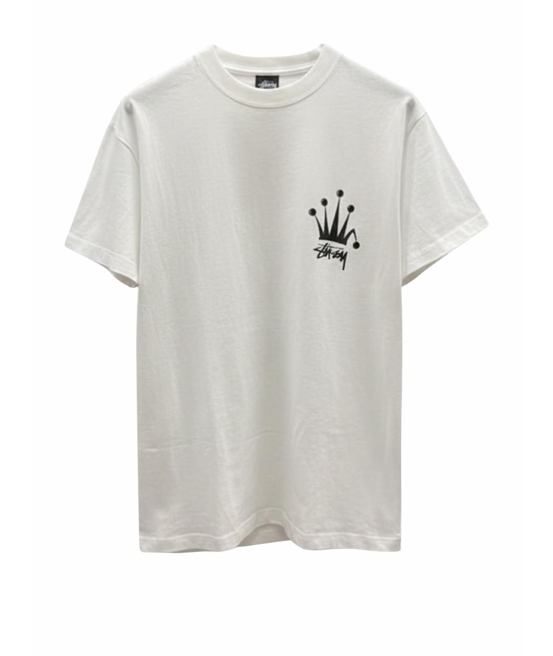 STUSSY Белая хлопковая футболка, фото 1