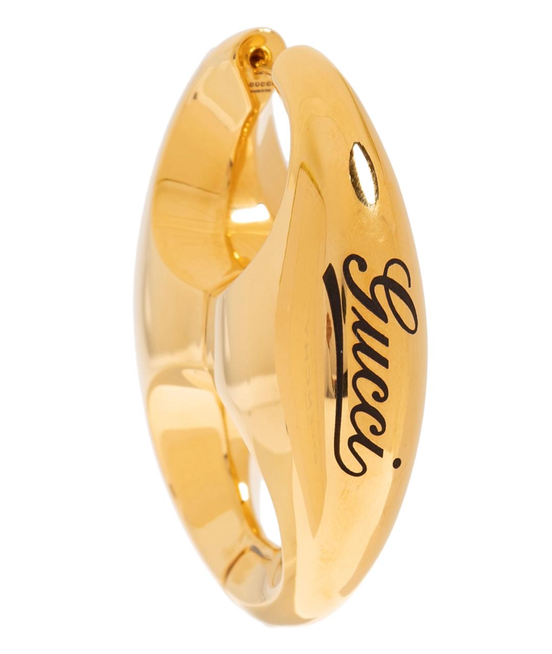 GUCCI Золотые латунные серьги, фото 3