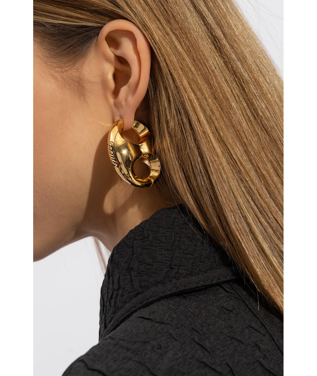 GUCCI Золотые латунные серьги, фото 2