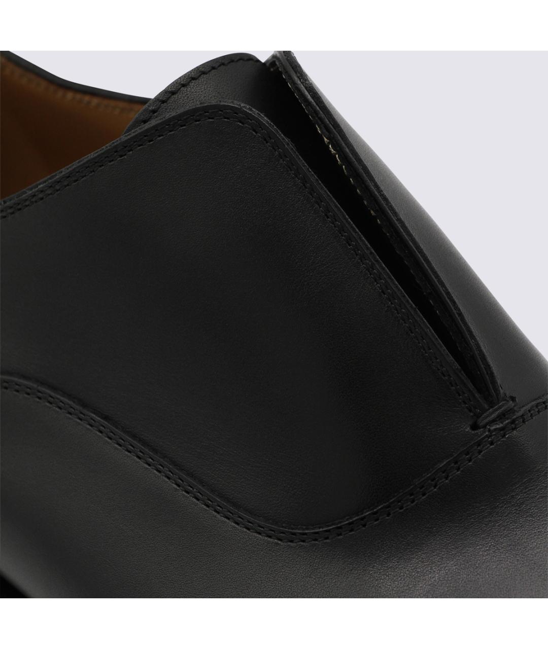 CHRISTIAN LOUBOUTIN Черные кожаные низкие ботинки, фото 4