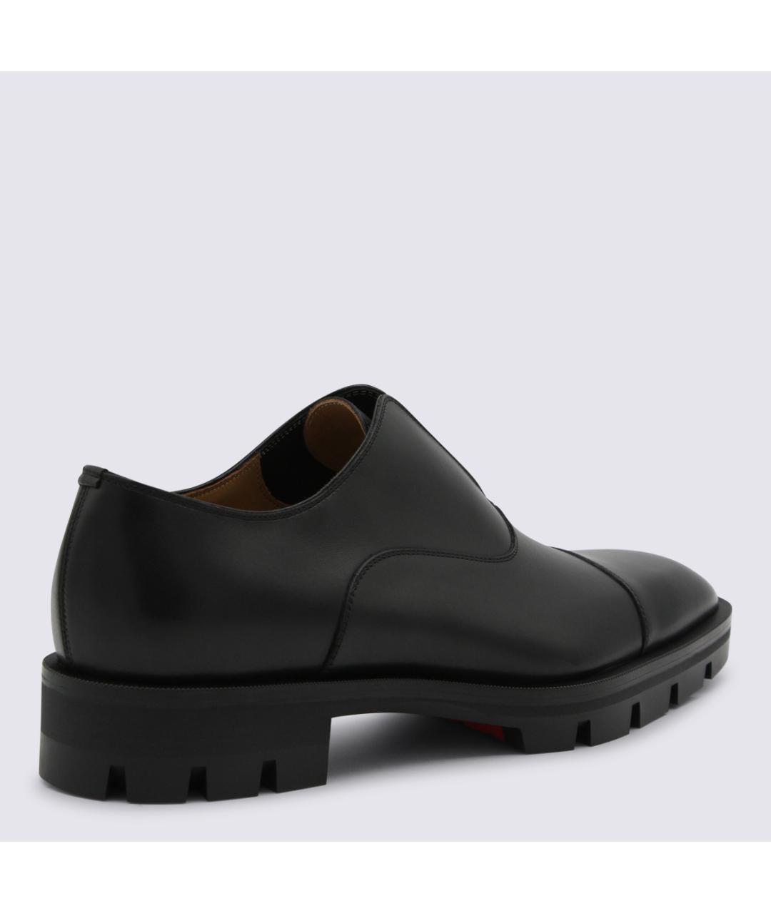 CHRISTIAN LOUBOUTIN Черные кожаные низкие ботинки, фото 3