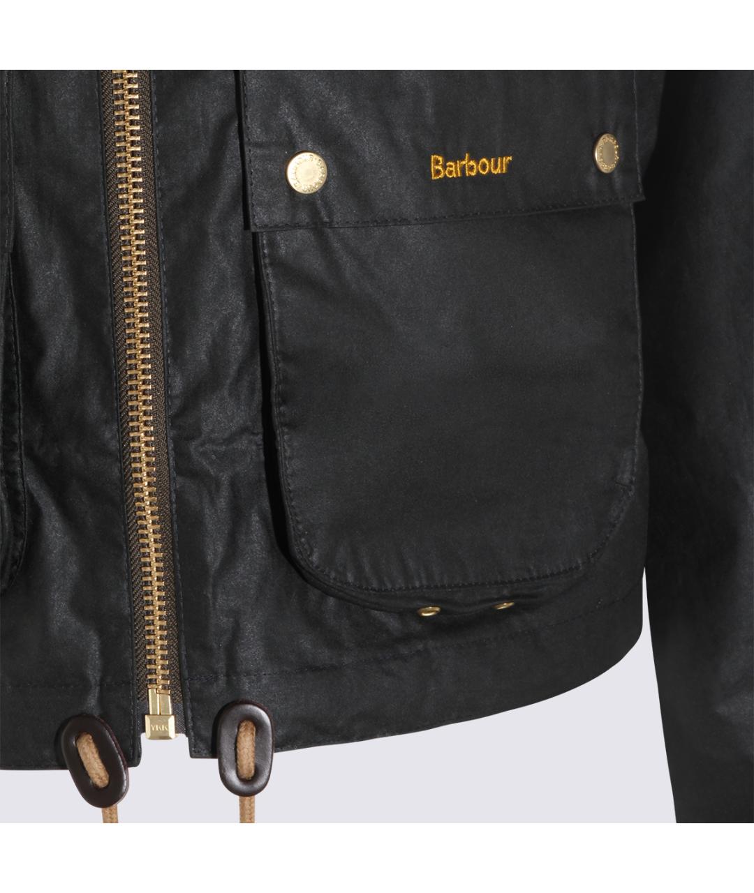 BARBOUR Черная хлопковая куртка, фото 4