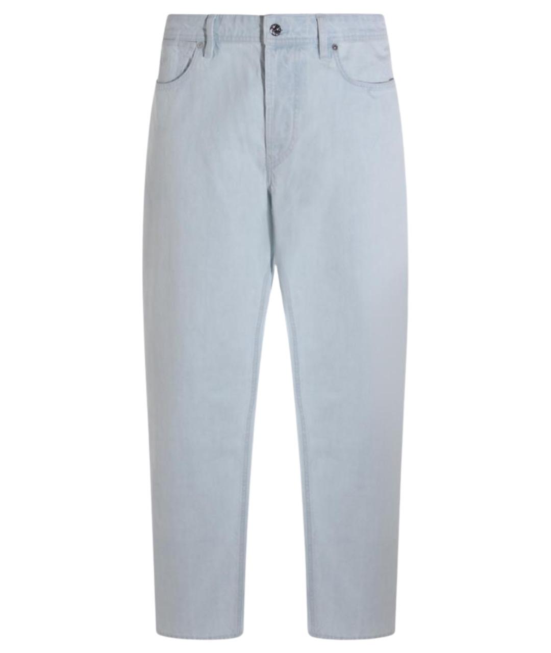 STONE ISLAND Голубые хлопковые прямые джинсы, фото 1