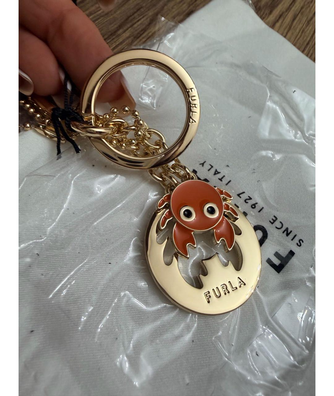 FURLA Золотой брелок, фото 3