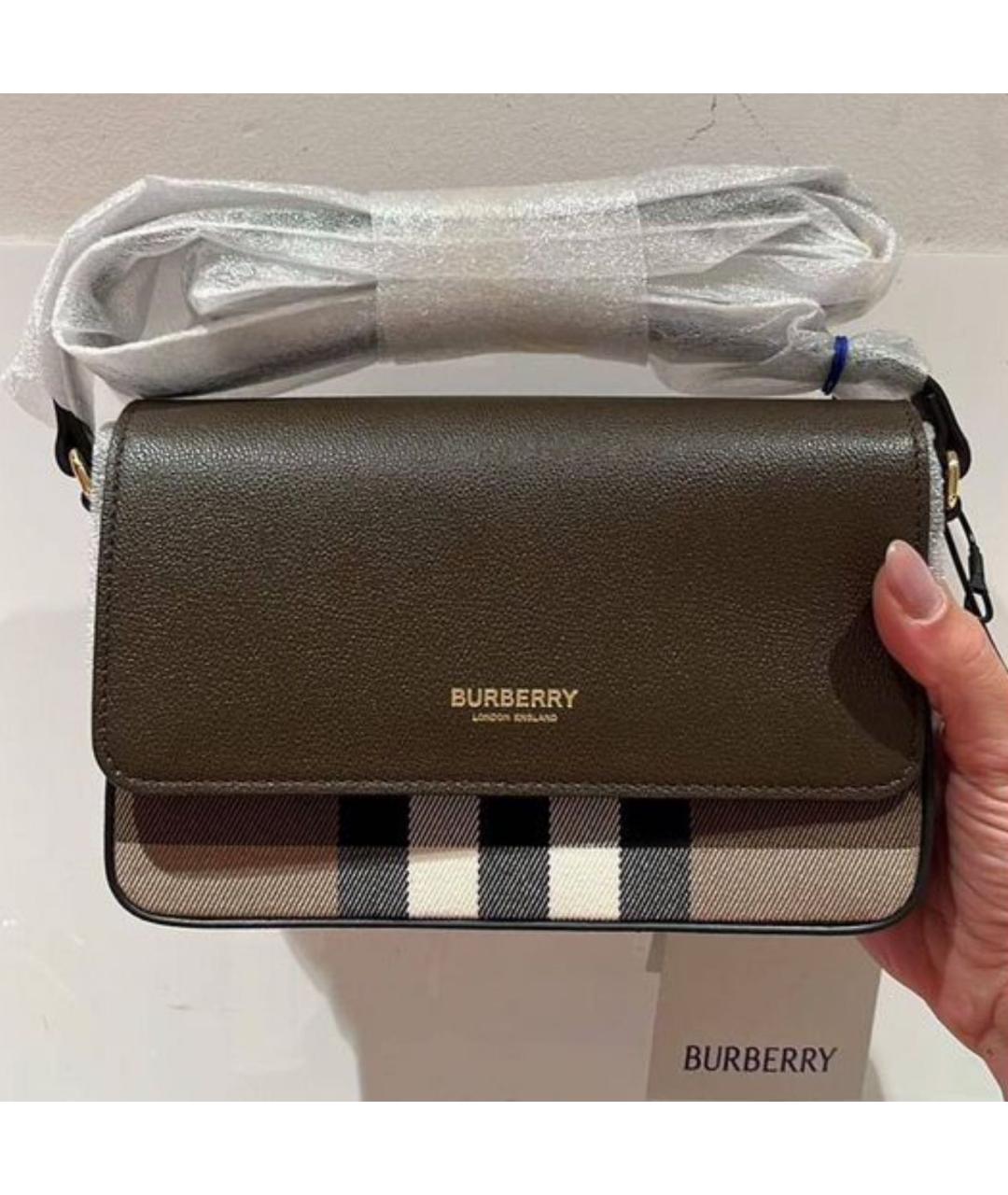 BURBERRY Коричневая кожаная сумка через плечо, фото 4