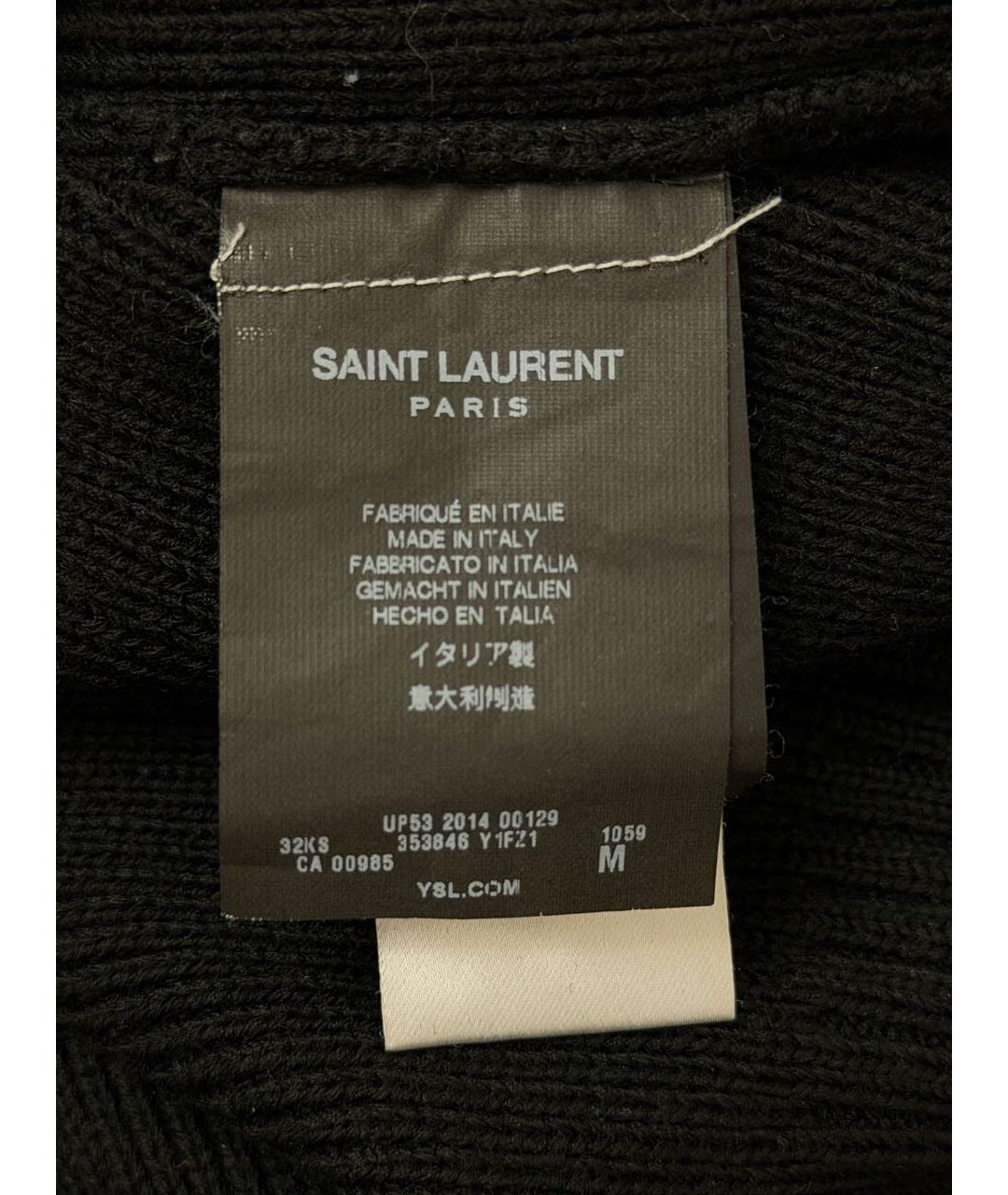 SAINT LAURENT Черный шерстяной джемпер / свитер, фото 4
