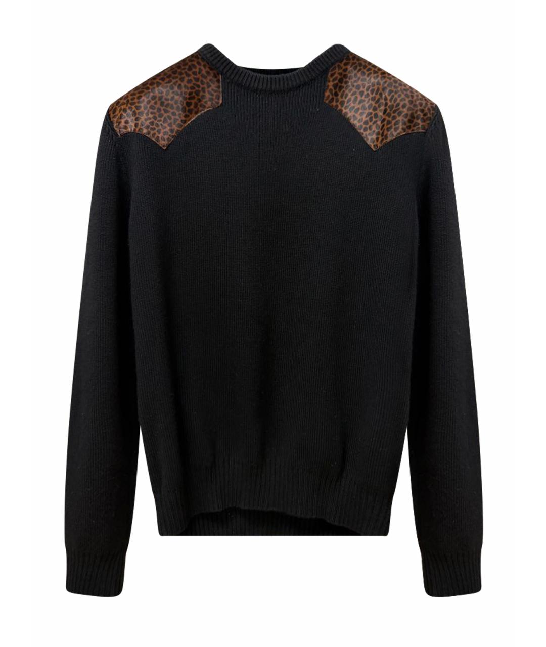 SAINT LAURENT Черный шерстяной джемпер / свитер, фото 1