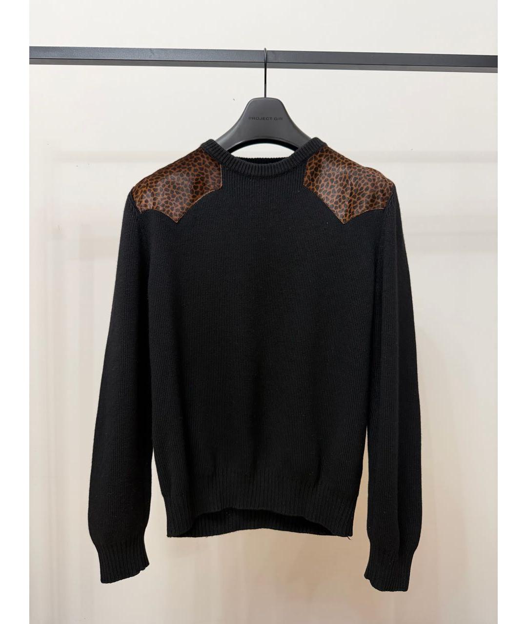 SAINT LAURENT Черный шерстяной джемпер / свитер, фото 5