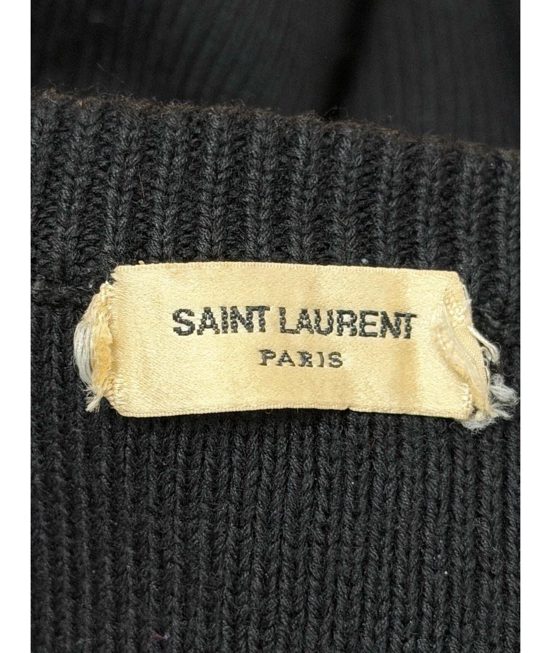 SAINT LAURENT Черный шерстяной джемпер / свитер, фото 3