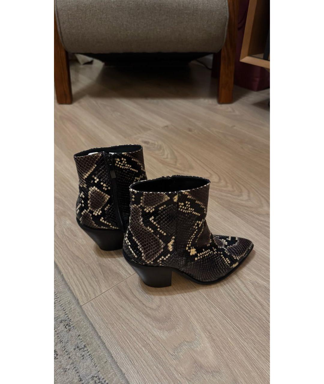 Principe di Bologna Коричневые кожаные ботильоны, фото 5