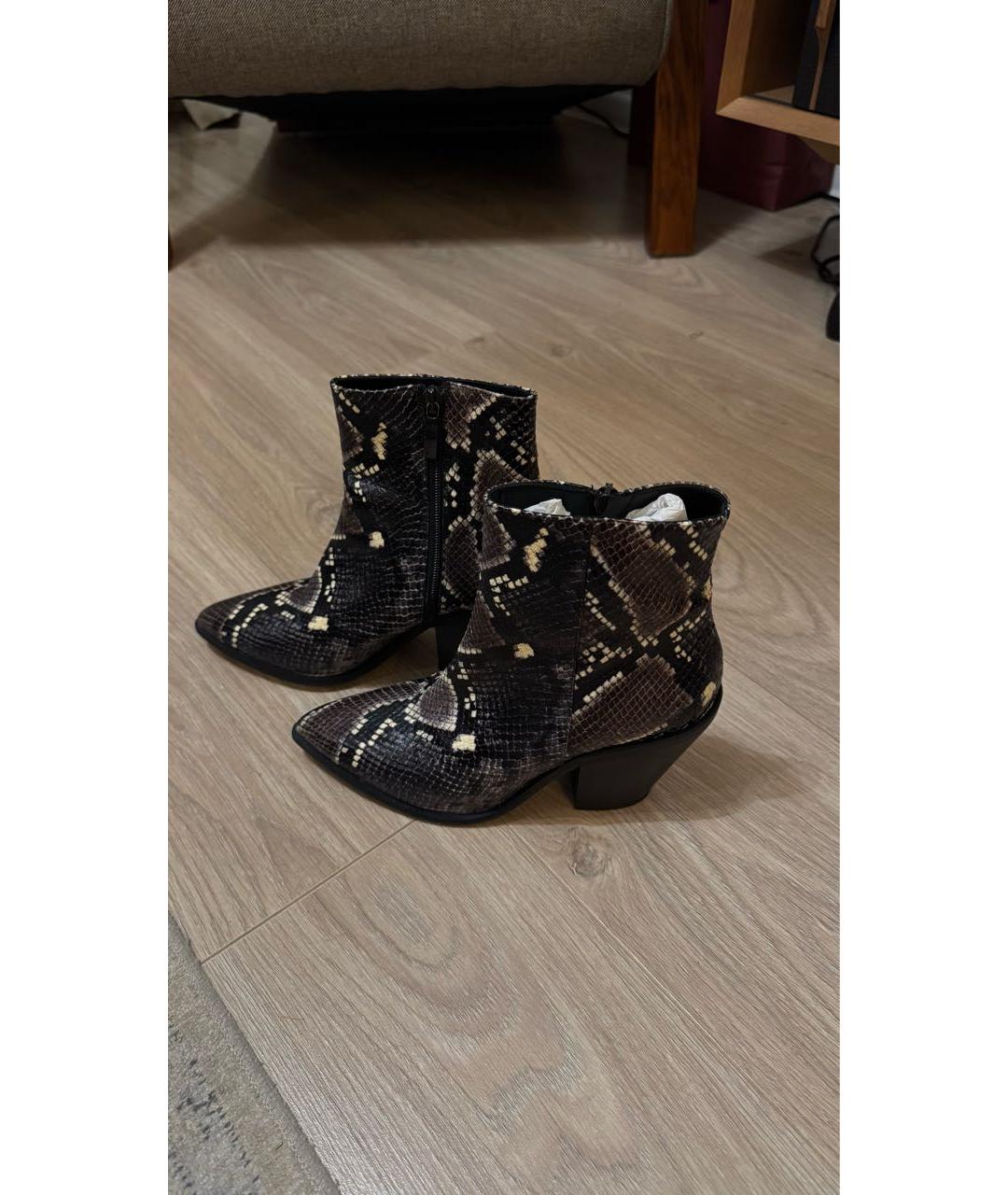 Principe di Bologna Коричневые кожаные ботильоны, фото 4