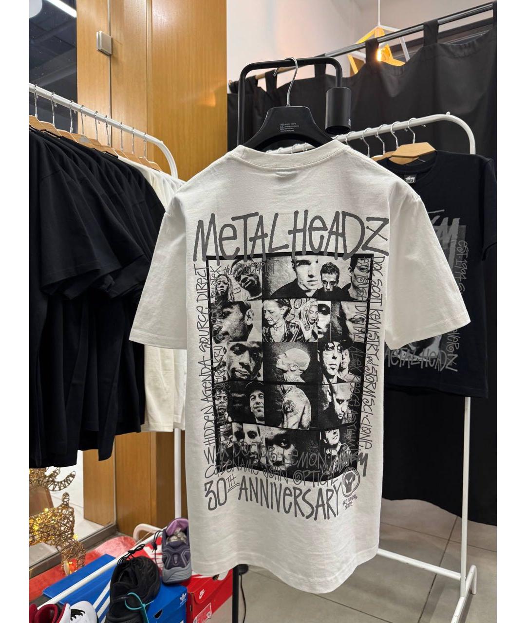 STUSSY Белая хлопковая футболка, фото 2