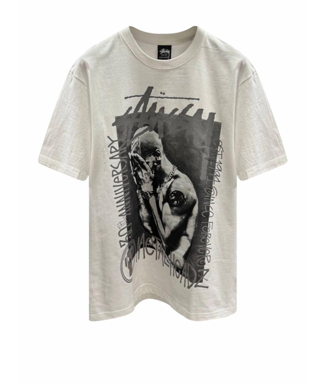 STUSSY Белая хлопковая футболка, фото 1