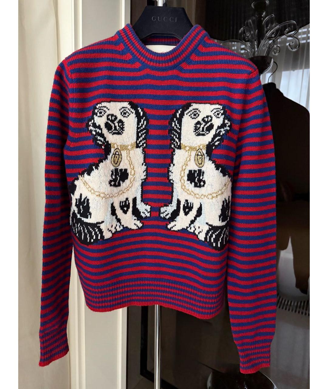 GUCCI Мульти шерстяной джемпер / свитер, фото 7