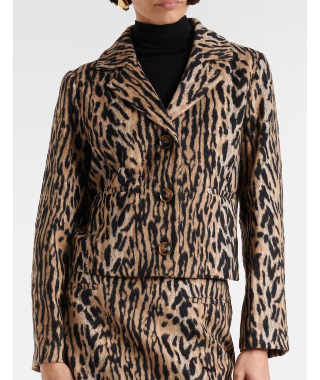 RIXO Коричневый хлопковый жакет/пиджак, фото 6