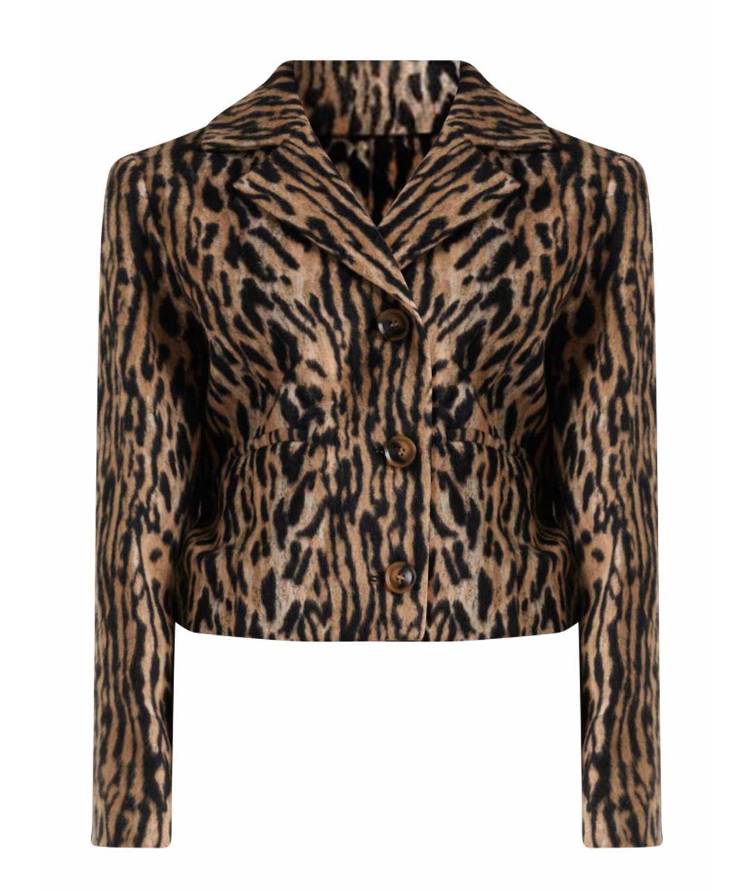 RIXO Коричневый хлопковый жакет/пиджак, фото 1