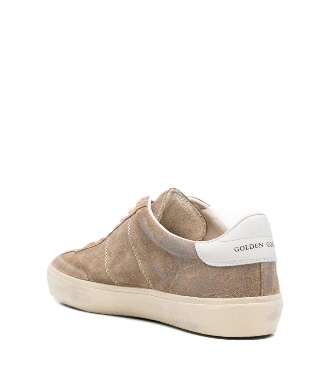 GOLDEN GOOSE DELUXE BRAND Бежевые замшевые низкие кроссовки / кеды, фото 3