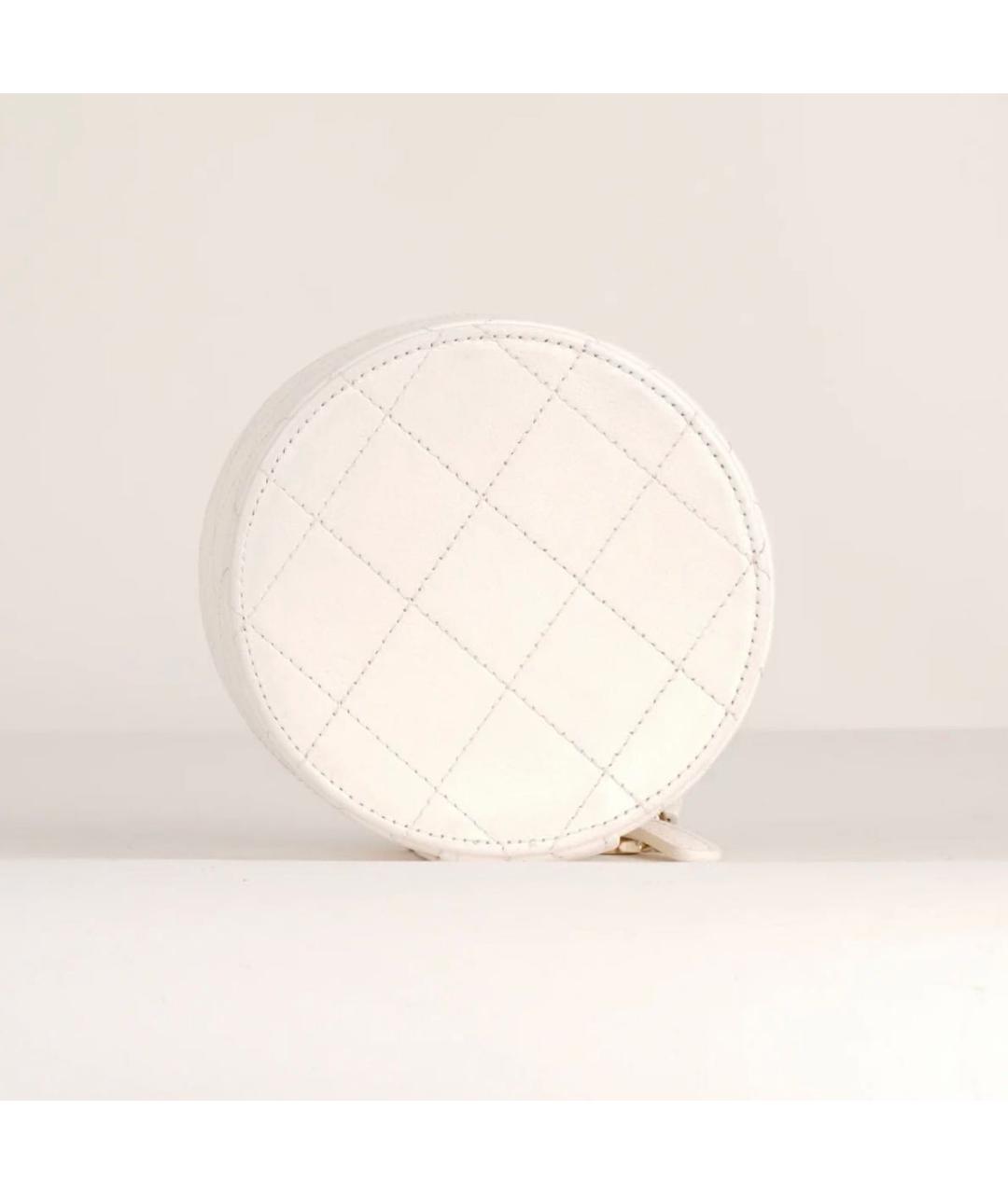 CHANEL Белая кожаная сумка через плечо, фото 6