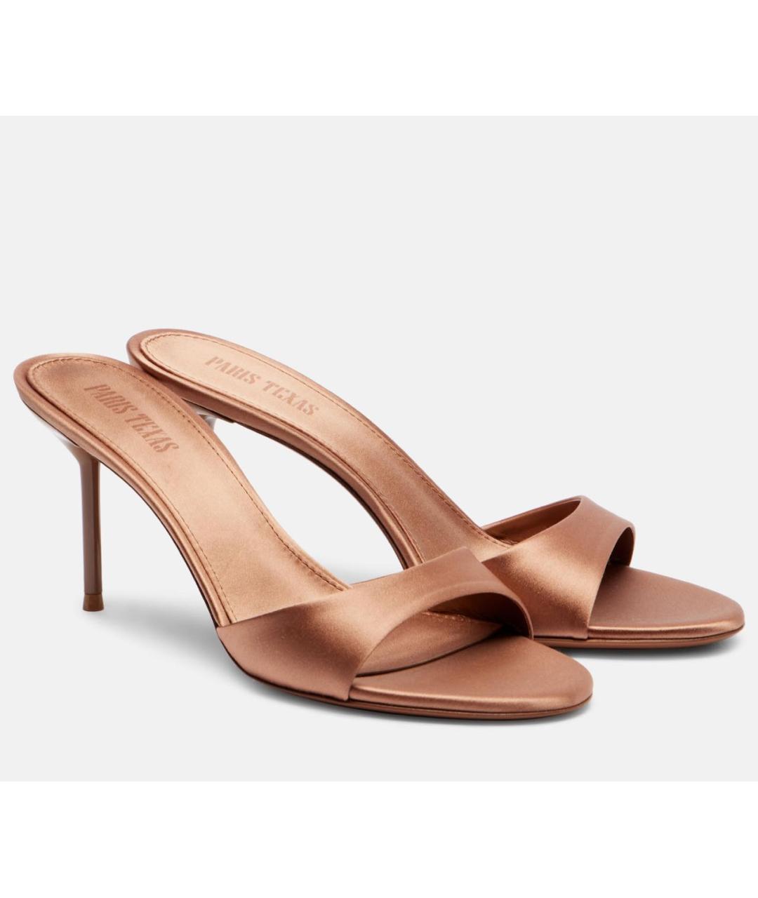 PARIS TEXAS Бежевые текстильные мюли, фото 2