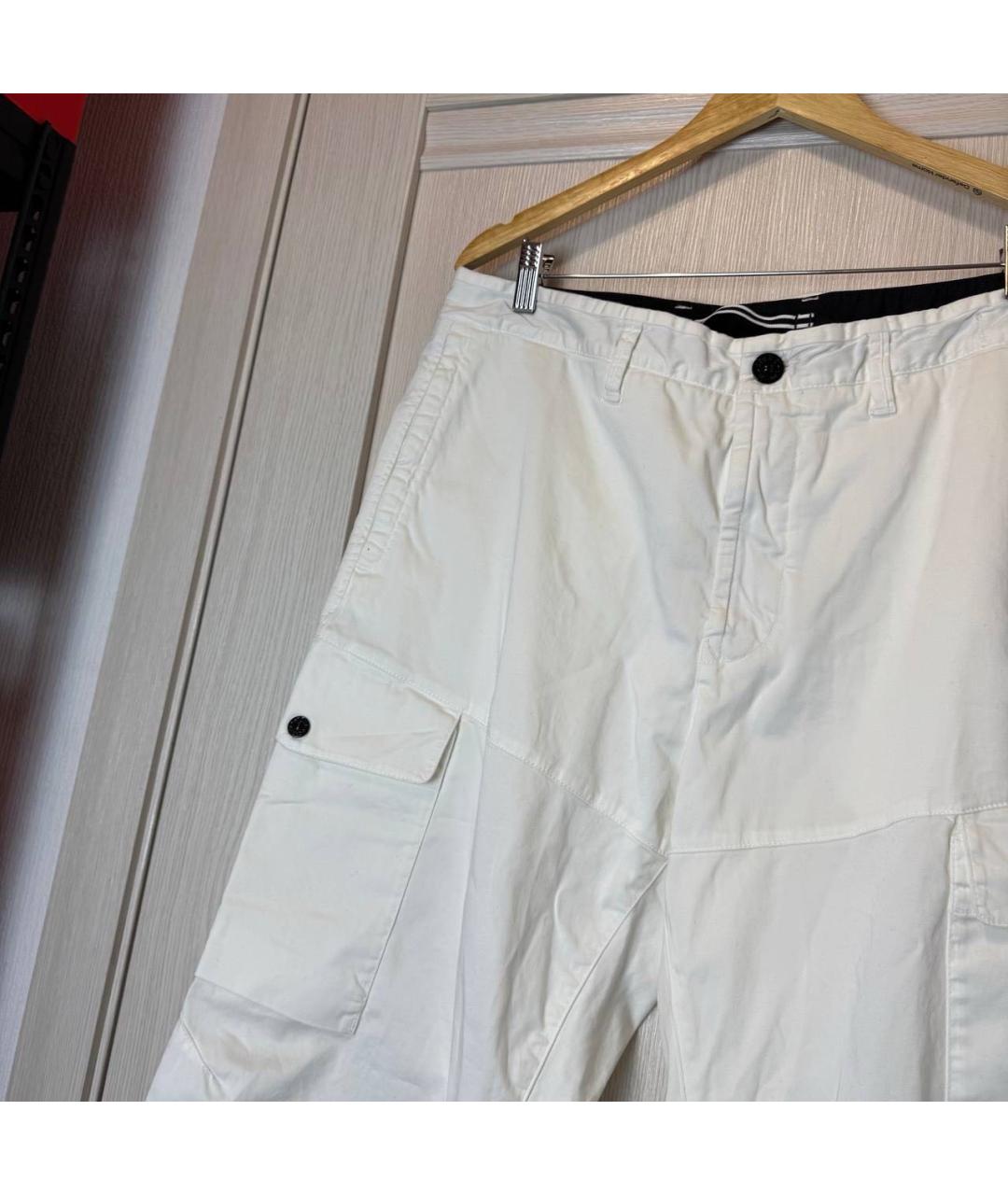STONE ISLAND Белые повседневные брюки, фото 4