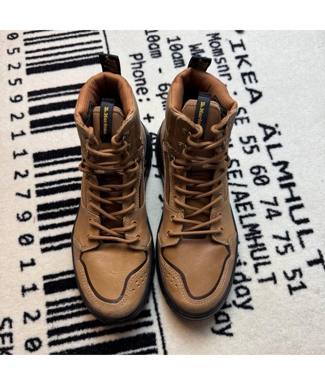 DR. MARTENS Коричневые нубуковые высокие ботинки, фото 2