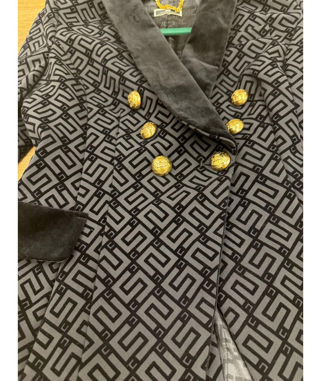 ELISABETTA FRANCHI Черный жакет/пиджак, фото 3