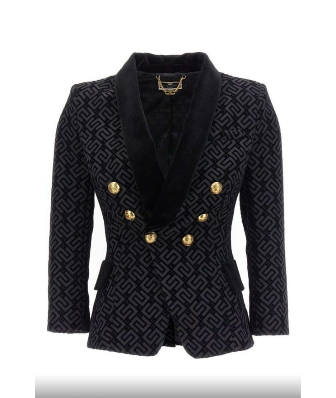 ELISABETTA FRANCHI Черный жакет/пиджак, фото 6