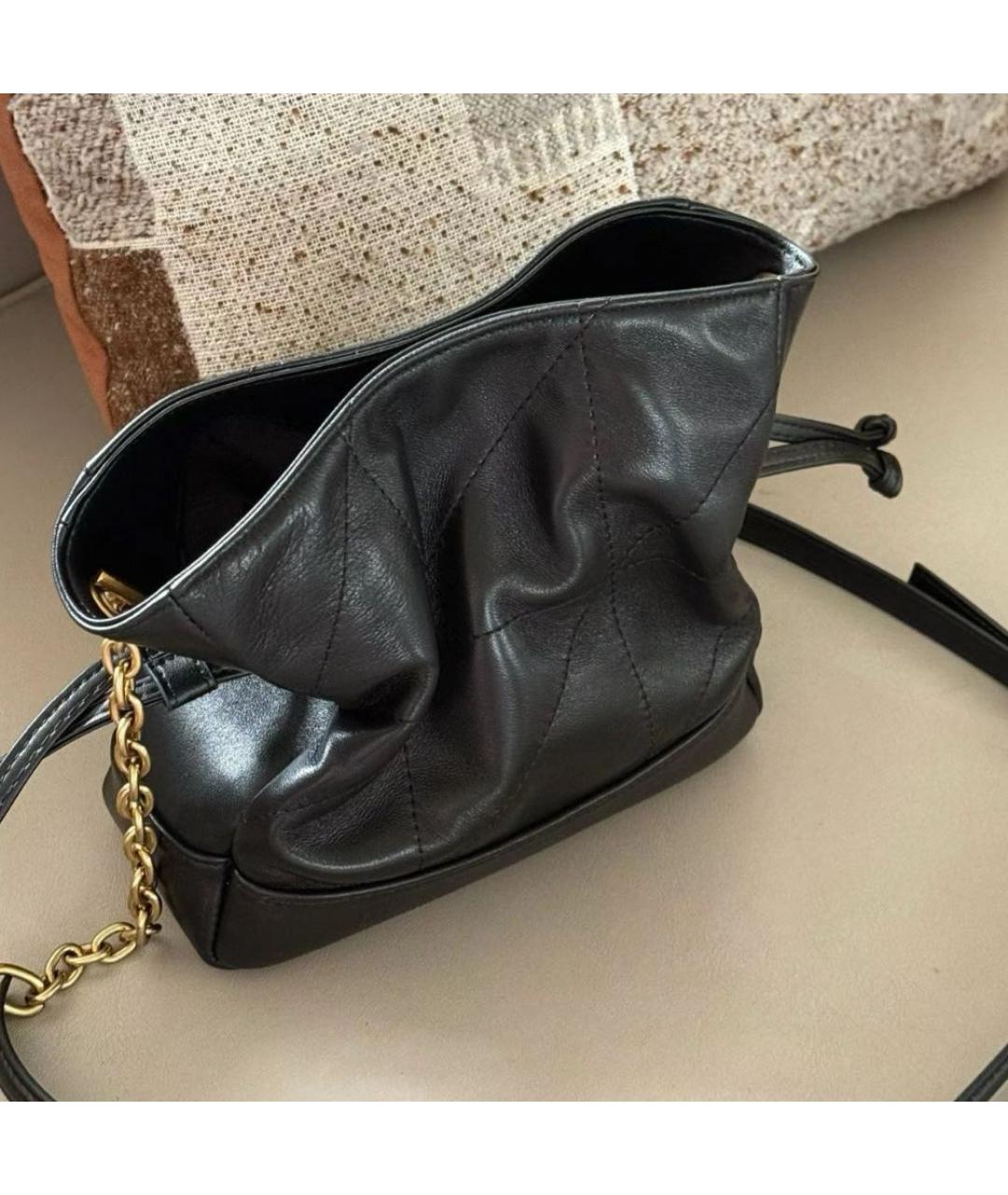 SAINT LAURENT Черная кожаная сумка через плечо, фото 3