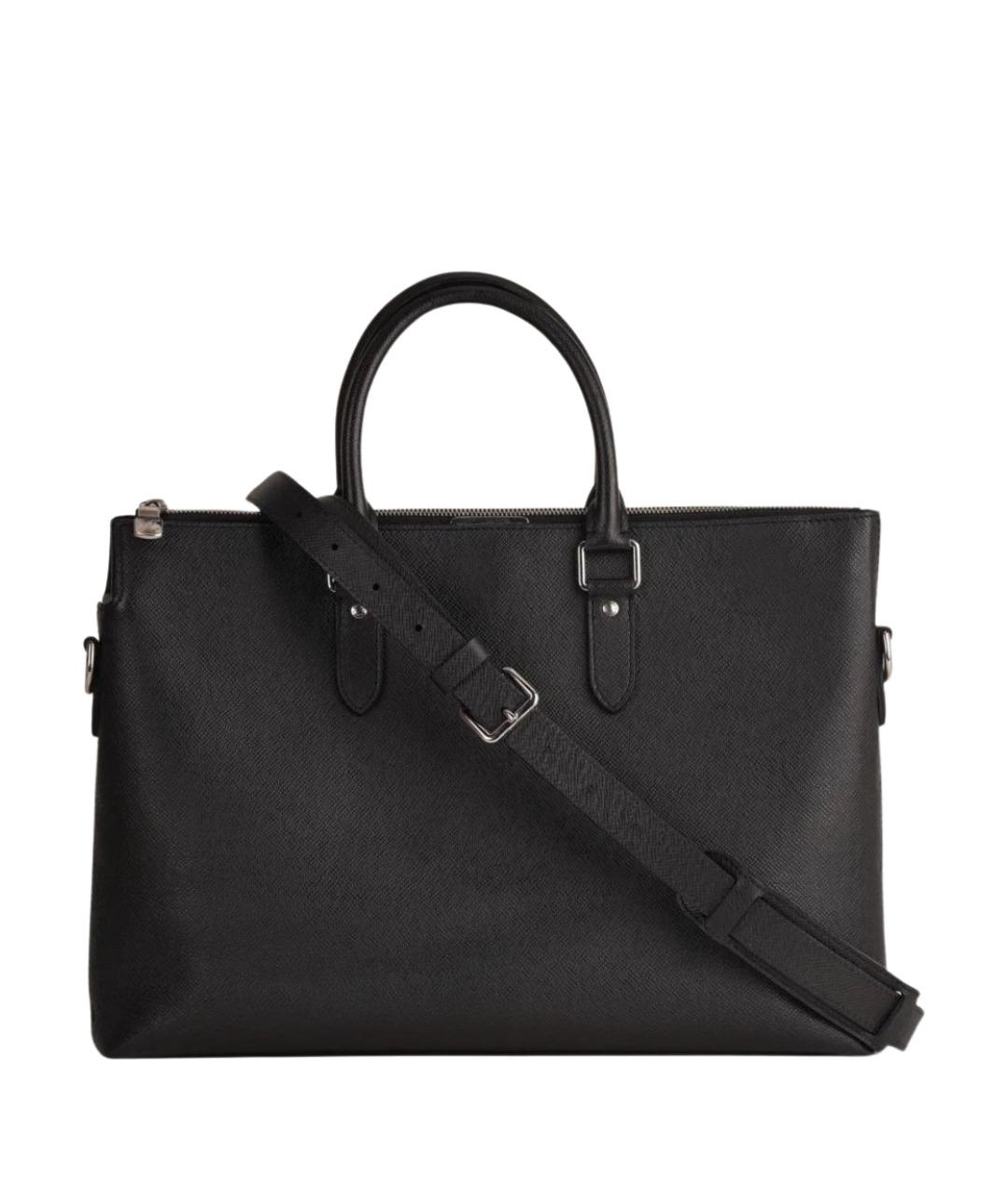 LOUIS VUITTON Черный кожаный портфель, фото 1