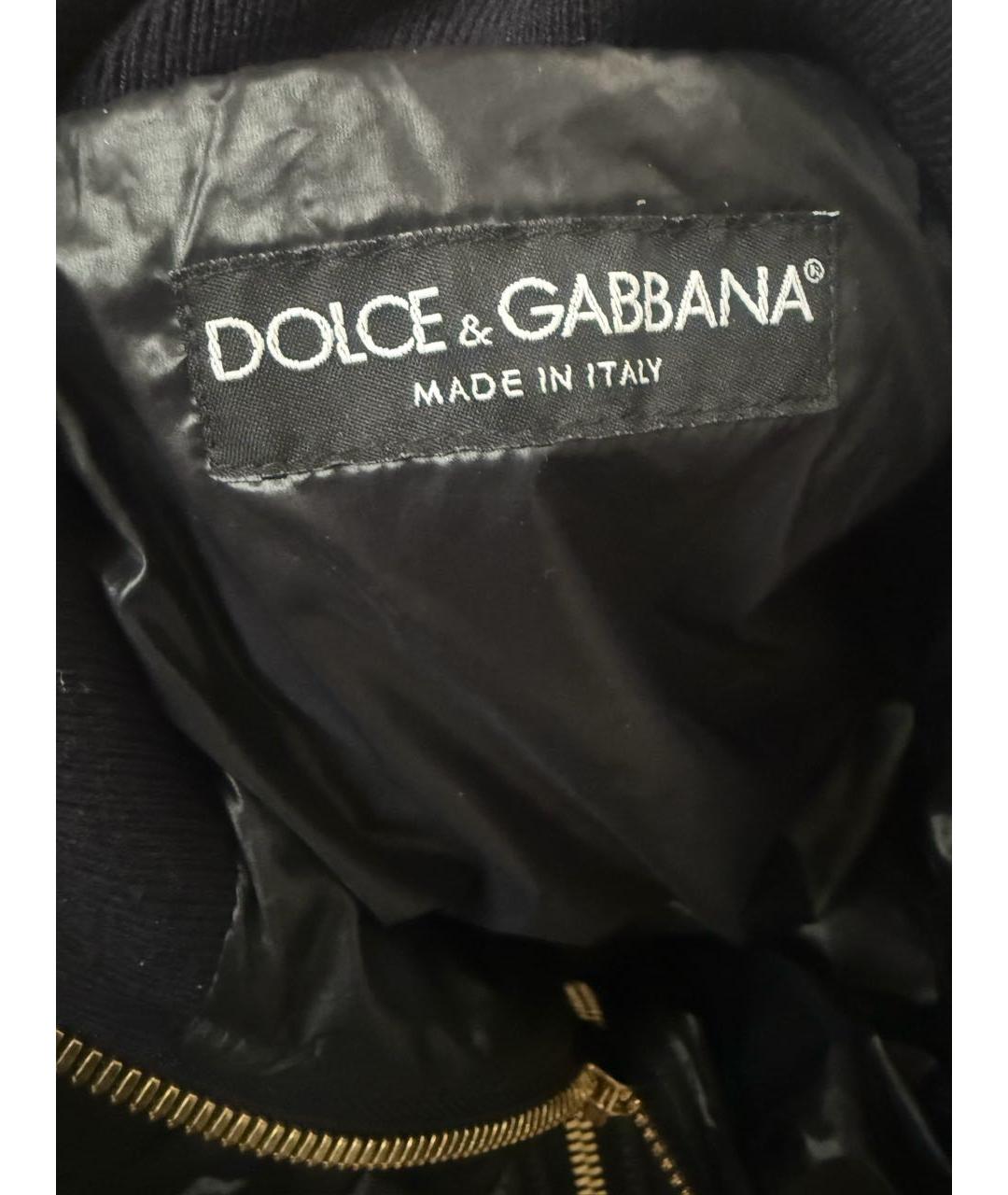 DOLCE&GABBANA Темно-синяя полиамидовая куртка, фото 3