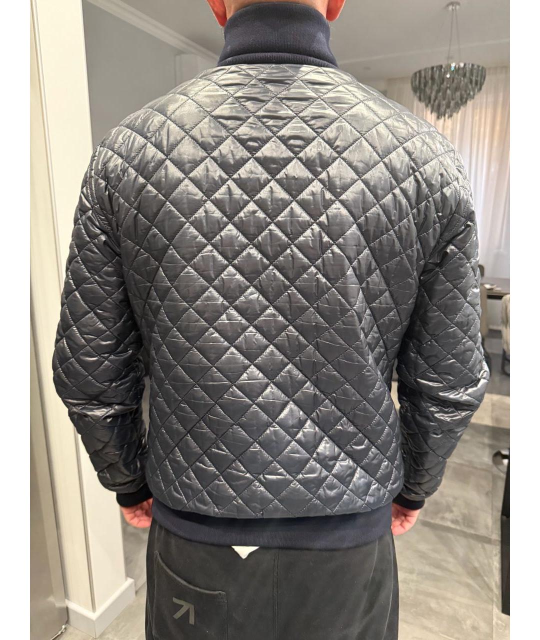 DOLCE&GABBANA Темно-синяя полиамидовая куртка, фото 2