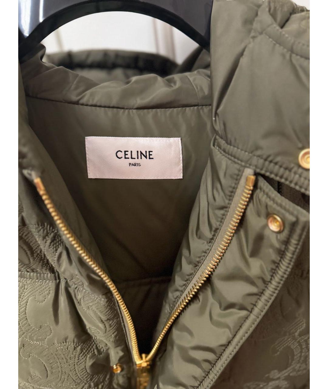 CELINE Хаки полиэстеровая куртка, фото 3