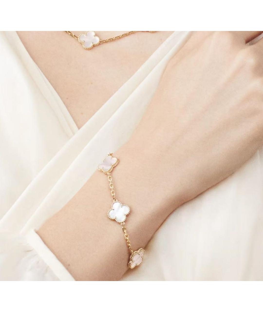 VAN CLEEF & ARPELS Белый браслет из желтого золота, фото 3