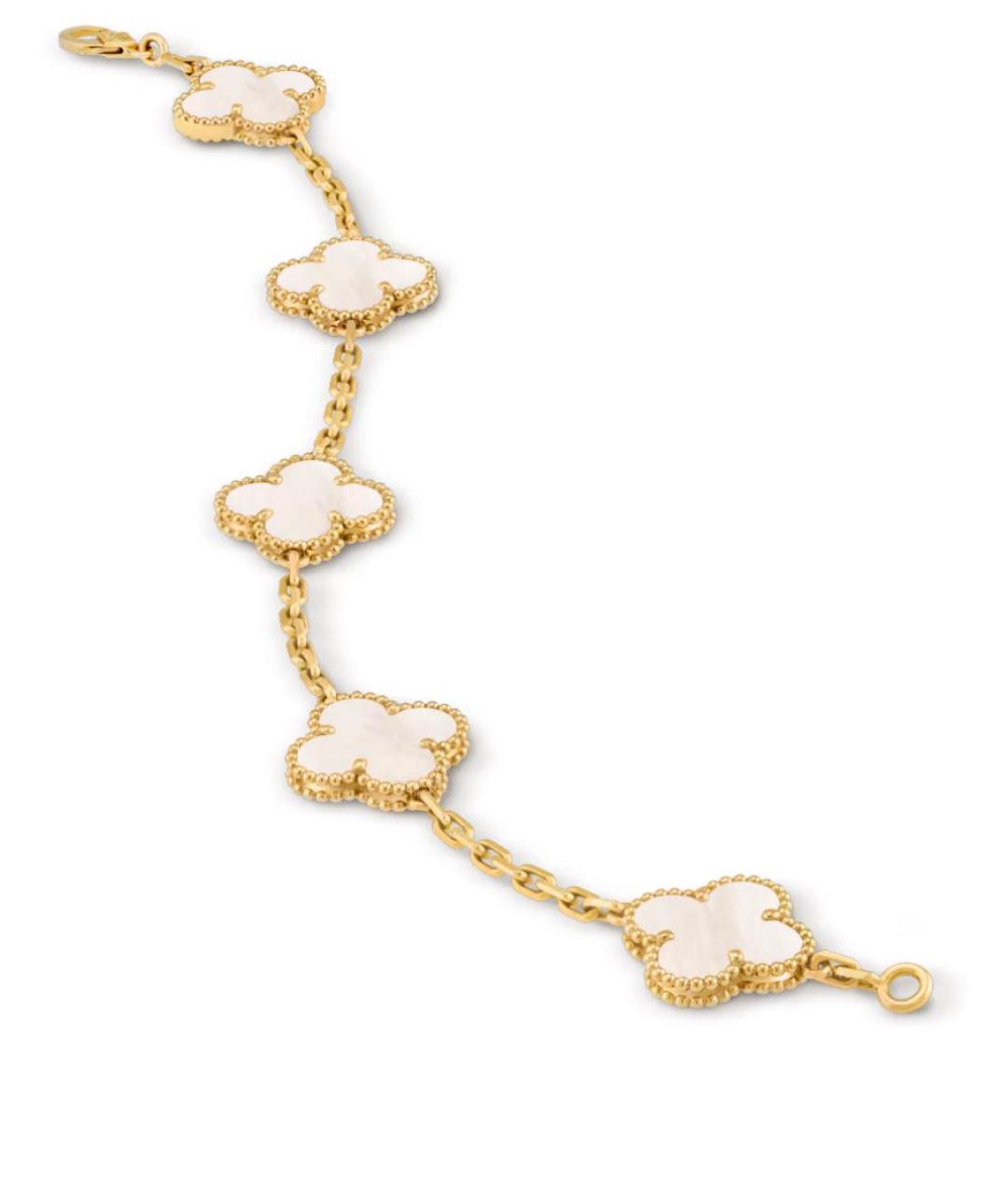VAN CLEEF & ARPELS Белый браслет из желтого золота, фото 2