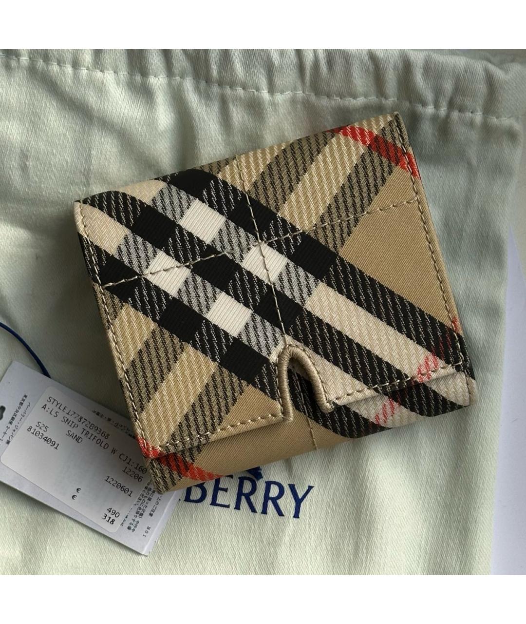 BURBERRY Бежевый кошелек, фото 6