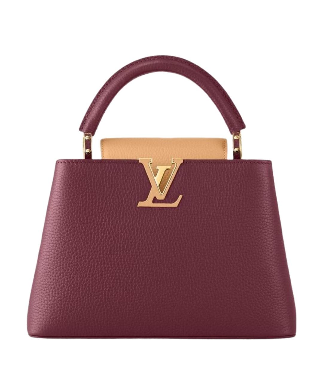 LOUIS VUITTON Бордовая кожаная сумка через плечо, фото 1