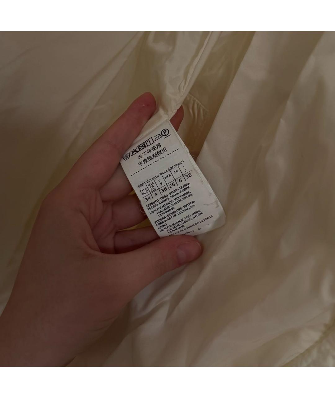 WEEKEND MAX MARA Белый полиамидовый пуховик, фото 6