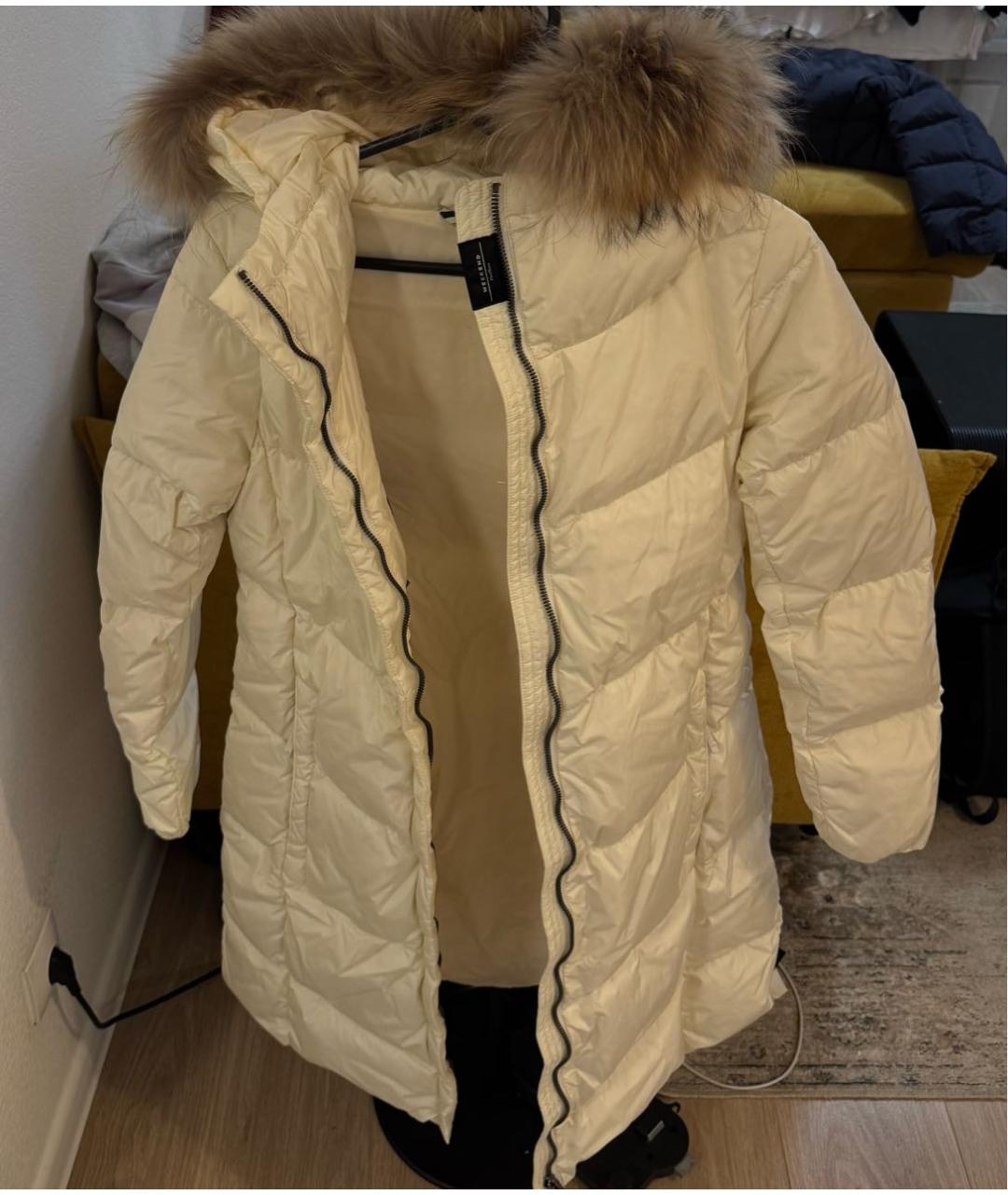 WEEKEND MAX MARA Белый полиамидовый пуховик, фото 4