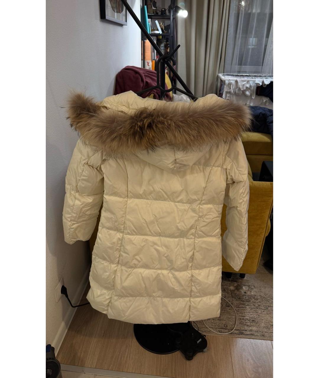 WEEKEND MAX MARA Белый полиамидовый пуховик, фото 2