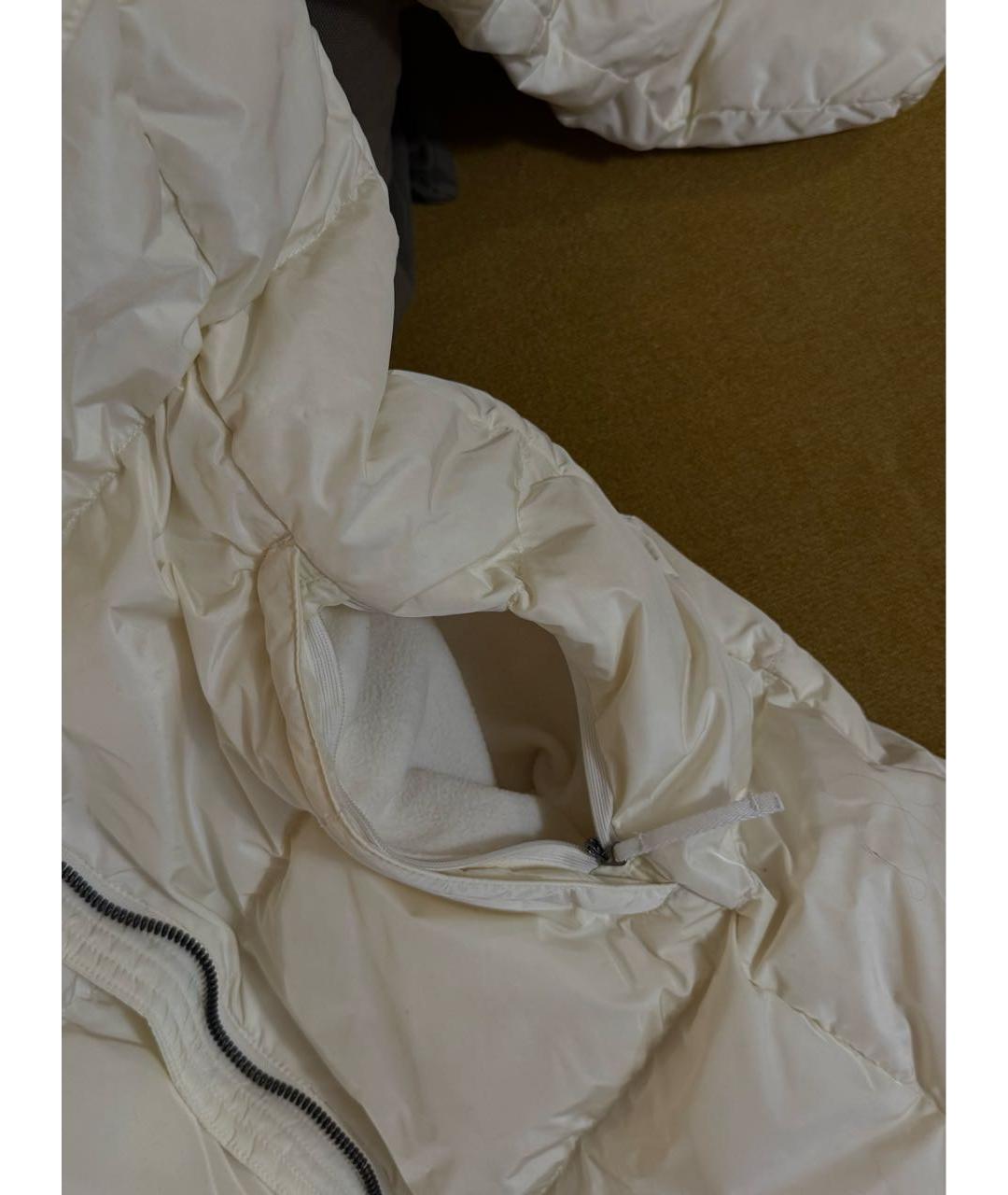 WEEKEND MAX MARA Белый полиамидовый пуховик, фото 7
