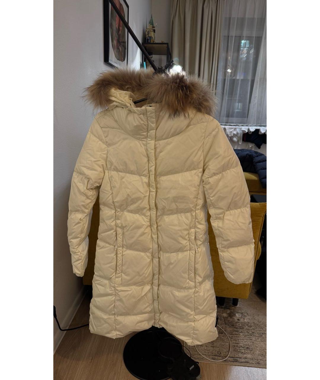 WEEKEND MAX MARA Белый полиамидовый пуховик, фото 8