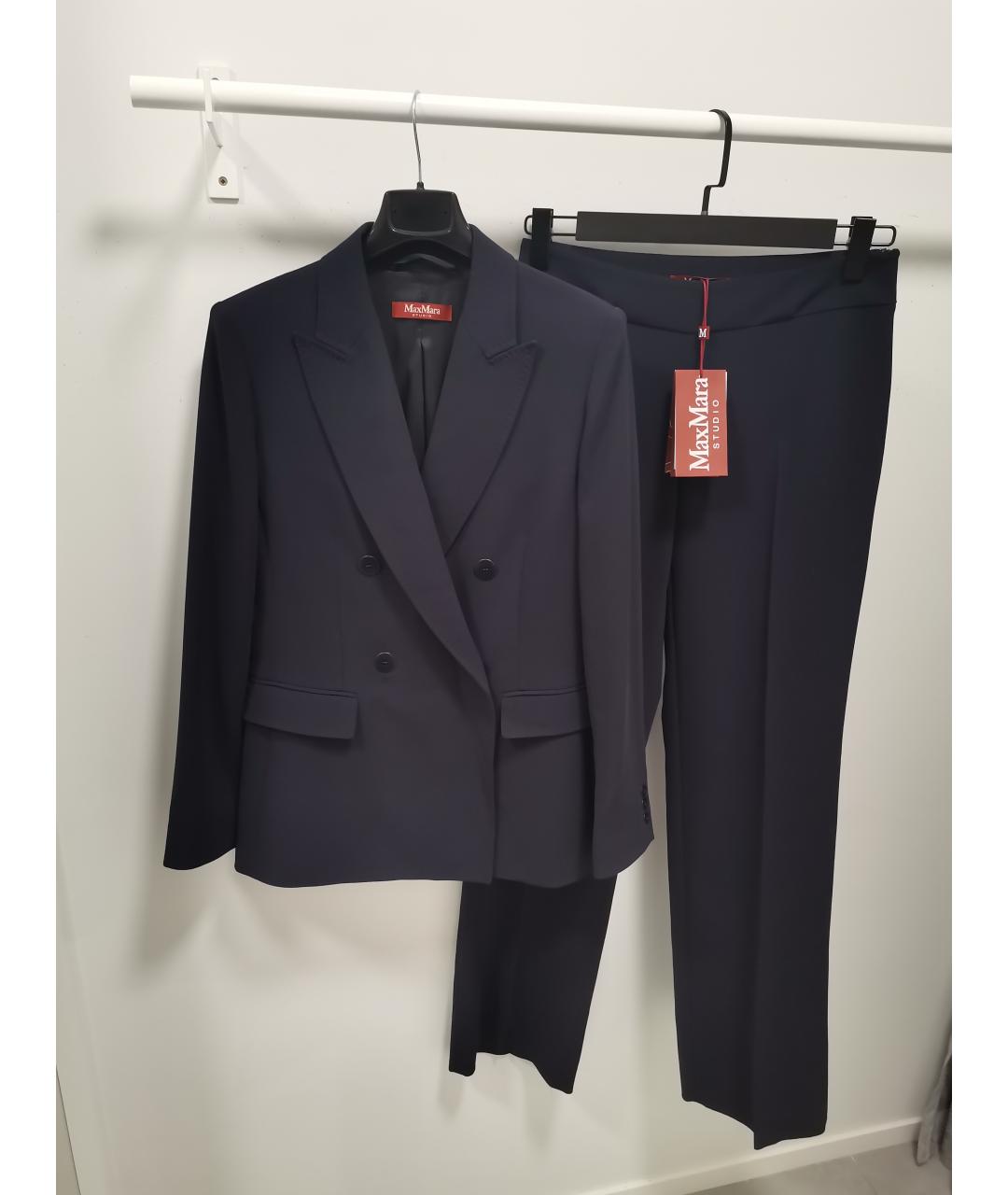 MAX MARA STUDIO Темно-синий костюм с брюками, фото 10