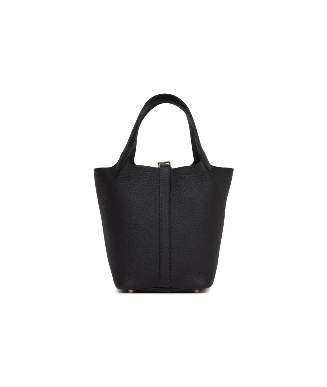 HERMES Черная кожаная сумка через плечо, фото 4