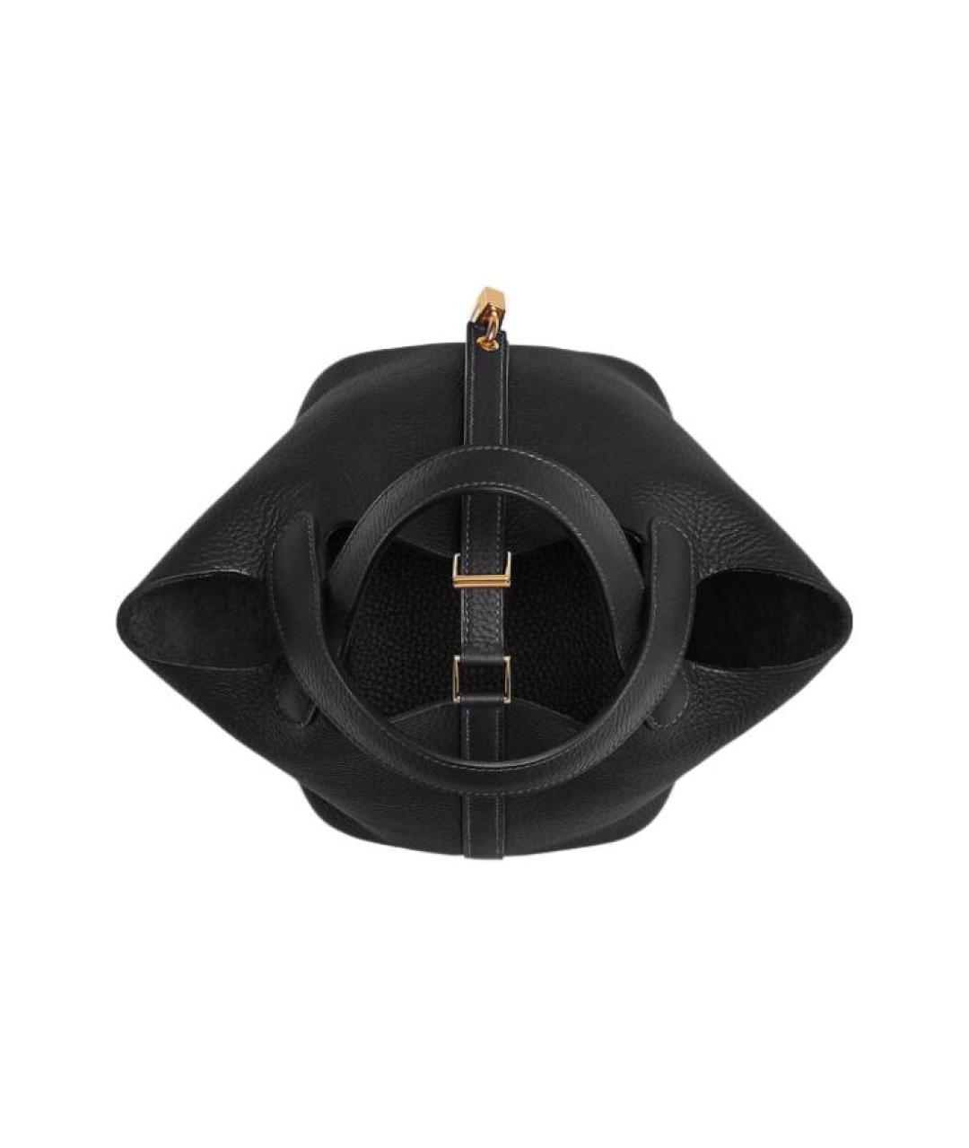 HERMES Черная кожаная сумка через плечо, фото 5